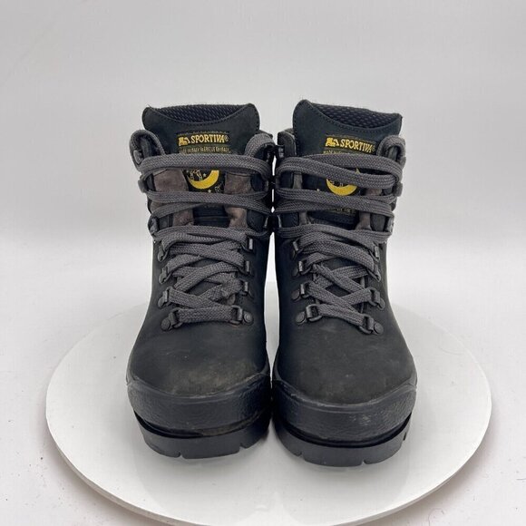 La Sportiva Men Size EU 38.5 US 6.5 Black Leather Mountaineering Hiking Boot - Picture 2 of 16